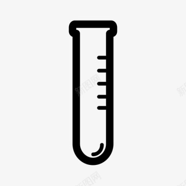 矢量玻璃器皿试管化学实验室实验图标图标