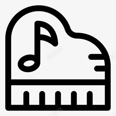 大钢琴古钢琴大键琴图标图标