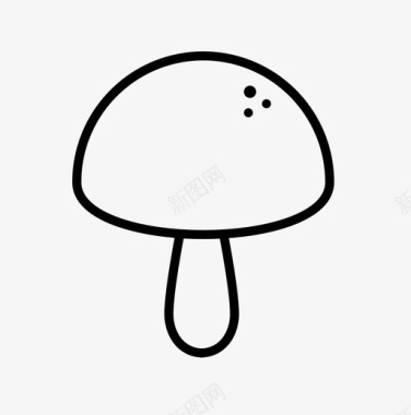 蘑菇真菌蔬菜图标图标