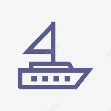 帆船小船图标图标