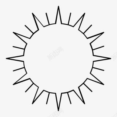 太阳温暖夏天图标图标