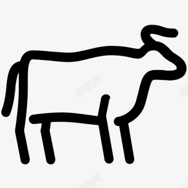 牛牛肉角图标图标