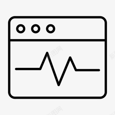 矢量窗口浏览器心跳浏览器窗口internet图标图标