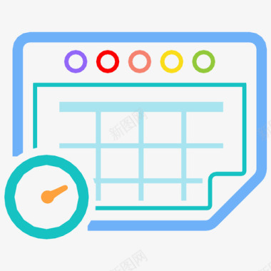 素材免扣日历时钟计划图标图标