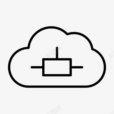 云网络设备互联网图标图标