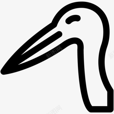 海鸥动物和鸟类可爱的图标图标