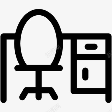 书桌椅子教室椅图标图标