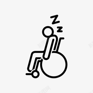 睡觉无障碍人图标图标