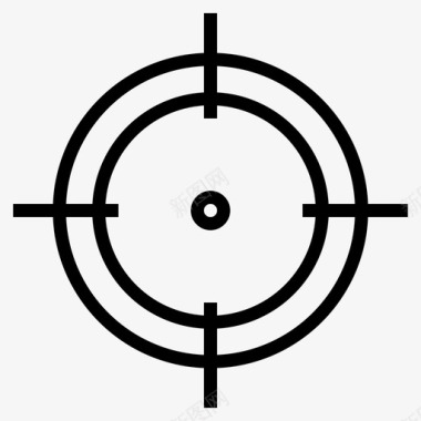 奥运射击靶心十字准星图标图标
