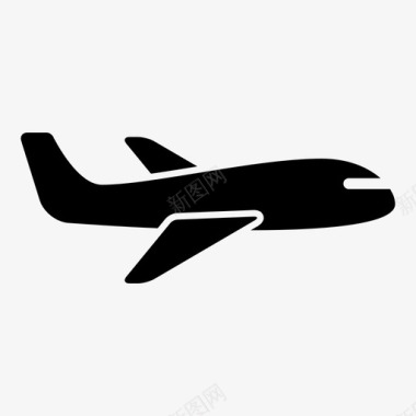 运输飞机运输旅行图标图标