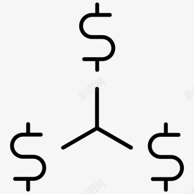 业务展示资金美元金融图标图标