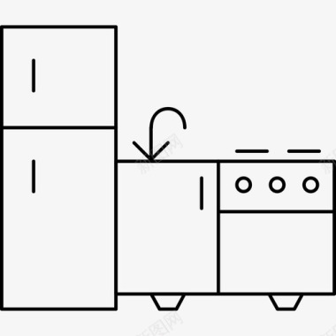 厨房烤箱设备厨房电器冰箱图标图标