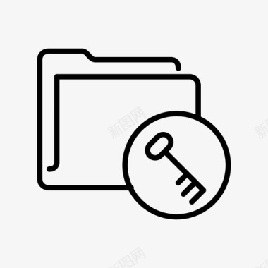 文件夹锁文件查找器图标图标