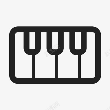 logo标识钢琴键键盘风琴图标图标