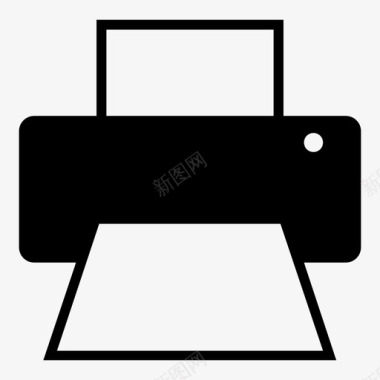 喷墨背打印机喷墨打印机打印图标图标