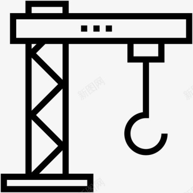 挖掘机免抠起重机建筑起重机挖掘机图标图标