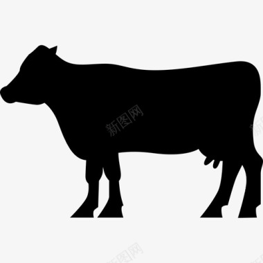 奶牛农场畜牧业图标图标