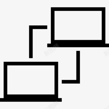 笔记本电脑连接数据传输图标图标