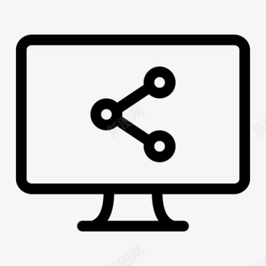 年会通知计算机监视器共享计算机屏幕显示器图标图标