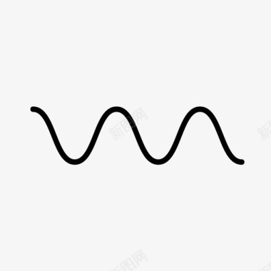 波形旋涡正弦波线波形图标图标