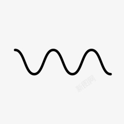 波形线正弦波线波形图标高清图片
