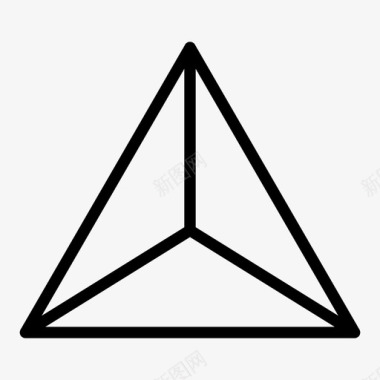 三角形四面体抽象几何图标图标