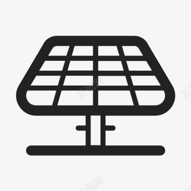 绿色能源图标太阳能板光伏可再生能源图标图标