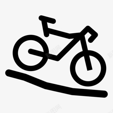 骑山地自行车冒险山地自行车图标图标