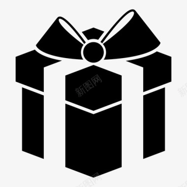 送货箱礼品盒生日礼物图标图标