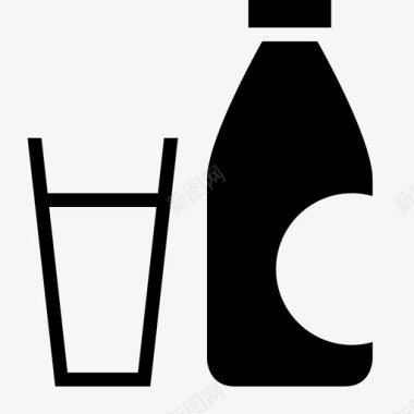 牛奶瓶子杯子图标图标