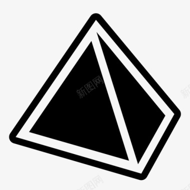 四面体几何学多面体图标图标