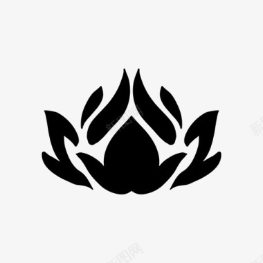 瑜伽服套装莲花东方象征图标图标