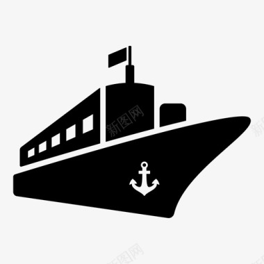 海水产品船运船海图标图标