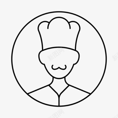 女性头像头像帽子厨房图标图标