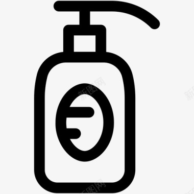 肥皂分配器沐浴液泡沫分配器图标图标