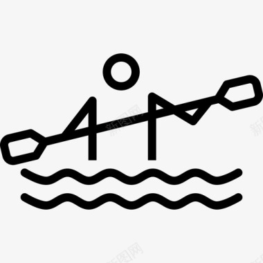 北京大剧院独木舟短跑划桨残奥会图标图标