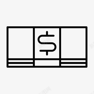 一叠钞票银行美元图标图标