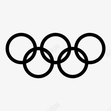 奥林匹克五环标志体育图标图标