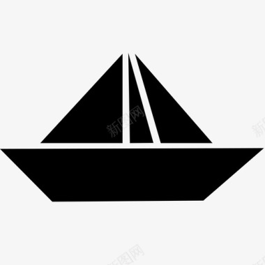 卡通船纸船折纸船图标图标