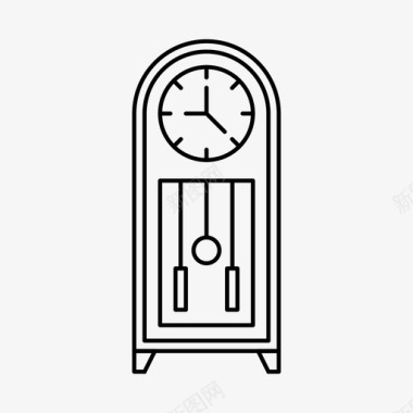 复古手表钟表房子图标图标