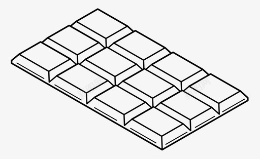 巧克力拉斯巧克力棒食物网格图标图标