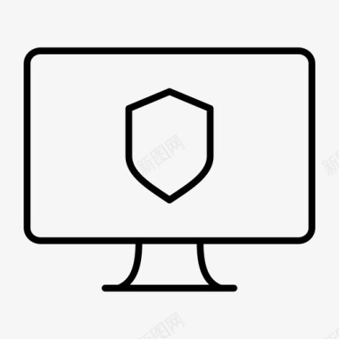 个人计算机安全监视器计算机屏幕显示计算机图标图标