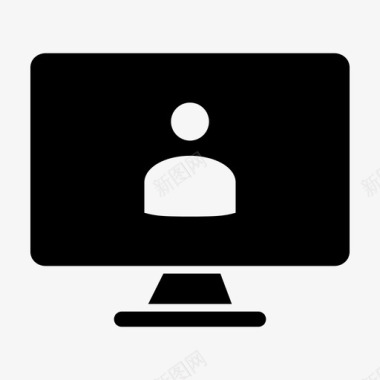 个人计算机监视器用户显示计算机监视器led图标图标