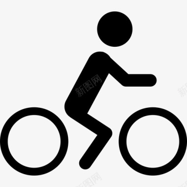 骑自行车运动体育图标图标