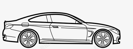 矢量汽车坐标标识宝马4系列切割汽车图标图标