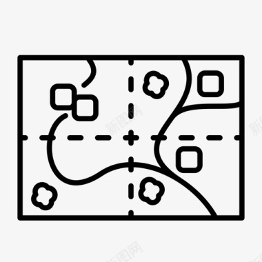 开放ID开放式地图可折叠位置图标图标