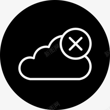 服务器云数据拒绝图标图标