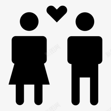 迷恋情侣约会图标图标