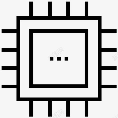 电路处理器芯片计算机芯片计算机硬件图标图标