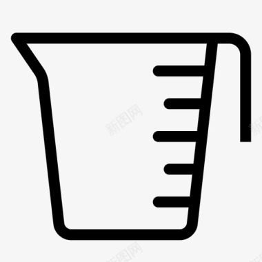 融化的液体量杯厨房液体图标图标